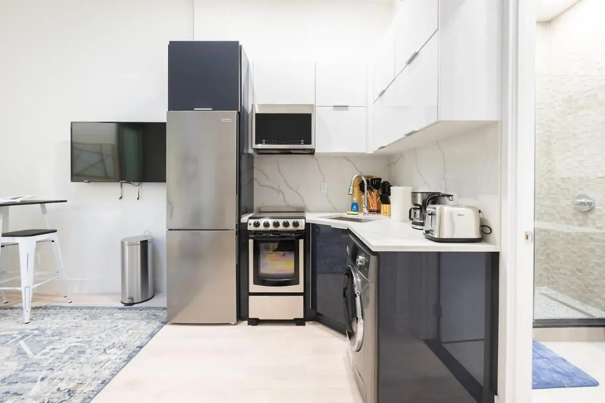 317-4A New Modern 1Br W&D Walk To Central Park ニューヨーク アパート